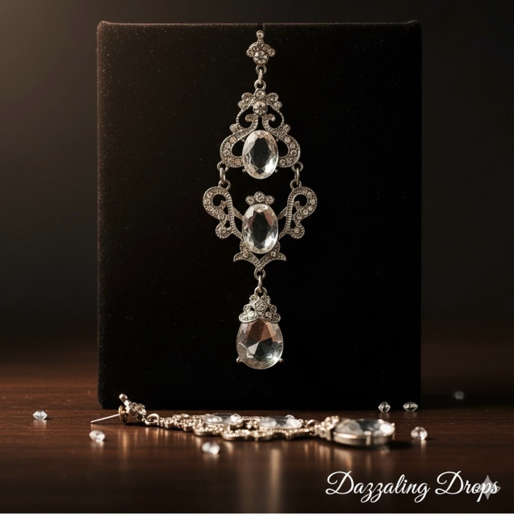 Vintage Inspired Statement Chandelier Earrings